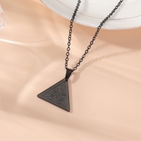 Pendentif en acier inoxydable plaqué or 18 carats inspiré de l'inscription arabe islamique triangulaire, collier de bijoux de mode, Coran en gros
