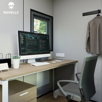 Mini-maison portable en acier pour bureau ou chambre à l'arrière-cour, écologique, alimentée à l'énergie solaire, deux unités en un seul conteneur HQ pour villa