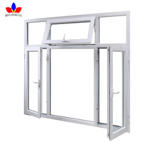 Fenêtres à auvent en aluminium de style européen, double vitrage, à ouverture verticale simple