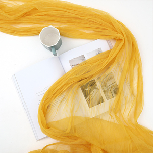 Chemin de table en gaze tissée, doux et élégant, 100% polyester, style Wabi-Sabi pour la décoration de la maison et des hôtels - Product Image 2