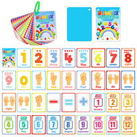 Cartes flash cognitives numériques personnalisées imprimées en UV, 36 cartes, interaction parent-enfant, outil d'apprentissage, papier coloré