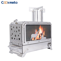 Barbecue et four portables de luxe en acier inoxydable très populaires pour le camping avec table pliable pour 3 à 5 personnes