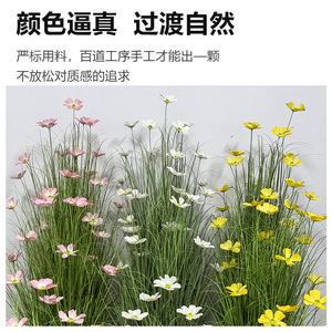 Fleurs artificielles Cosmos en pot, hauteur 30cm-100cm, haute simulation, accessoires décoratifs pour mariage et photographie - Product Image 4