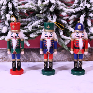 Nuevo Adorno Navideño <span class=keywords><strong>2022</strong></span>, Exquisita Figura de <span class=keywords><strong>Cascanueces</strong></span> en 3 Colores, Decoración Navideña de Madera - Product Image 2