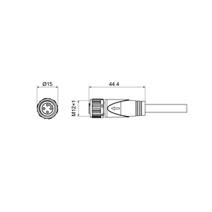 MARVTECH Female <b>RJ45</b> 5-Pin and M12 Connectors <b>Cable</b> Wires EAF4-2 CC31 - Product Image 5