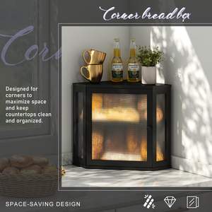 <span class=keywords><strong>Accessoires</strong></span> de <span class=keywords><strong>cuisine</strong></span> personnalisés Boîtes cadeaux pliantes pour le pain Boîtes de rangement pour le pain en coin en bois de bambou pour la nourriture en boulangerie - Product Image 3