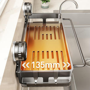 Estante de drenaje de pared Blue Vine con bandeja, organizador colgante multiusos para fregaderos, para paños de cocina, grifos y estropajos - Product Image 4