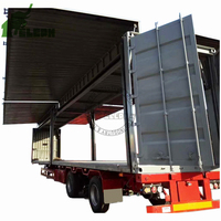 Semi-remorque fourgon porte-conteneurs à 3 essieux, 50 pieds, à caisse fermée, pour marchandises sèches, avec ouverture latérale double