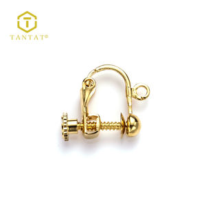 Ucuz takı aksesuarları çemberler parçaları altın vidalı küpe klipleri - Product Image 3