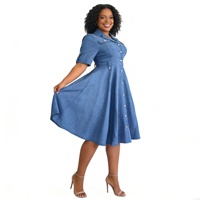 Robe longue maxi en jean élégante et légère pour femme africaine, grande taille, avec ceinture, tenue de soirée, collection été 2026, offre spéciale