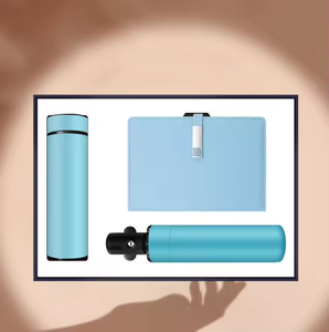 Custom Personalized Luxury Stainless Steel Business School Teacher Day Giveaway Umbrella Vacuum Flask <b>Cup</b> Journal Gift Set - Product Image 1