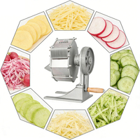 Handmatige aardappelsnijder voor kamperen, buitengebruik, gebruik in groenteverwerkingsinstallaties, handmatig, roestvrijstalen trommel, hoge nauwkeurigheid, nee