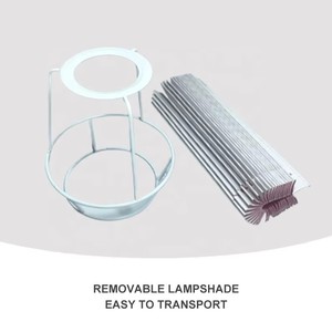 Chống ẩm vải hiện đại Đèn bàn bao gồm Ánh sáng bao gồm với thiết kế hoa trắng cho Đèn sàn (thủ công) - Product Image 5