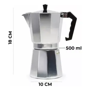 Machine à expresso pour cuisinière 500 ml Percolateur à café en aluminium avec couvercle Passe au lave-vaisselle Design européen classique Pour tous les utilisateurs ELEGATE - Product Image 3