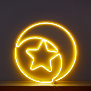 Nuevo Diseño de Patrón, Lámpara con Enchufe de Corriente Alterna, Modos de Iluminación Intermitente Blanco y Azul, Luz de Neón LED en Forma de Estrella de <span class=keywords><strong>Cinco</strong></span> Puntas Doble, para Crear Ambiente - Product Image 4