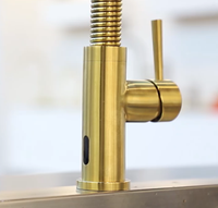 Nouveau Robinet Automatique Intelligent à Capteur Infrarouge Sans Contact 2024 avec Eau Chaude et Froide, Grande Taille, pour Salle de Bain et Cuisine