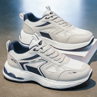 Nouvelles baskets pour hommes à lacets, respirantes, en maille, avec semelle intermédiaire en EVA, pour le sport et les loisirs, noires, au design discret et épuré