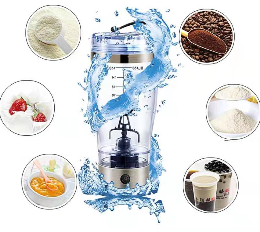 Electric Protein Shake Stirrer USB Shake Bottle Milk Coffee Blender Kettle  Sport