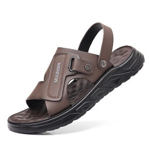 Men's <b>Shoes</b> Summer Outdoor Beach flat Sandals PU Leather Upper Lightweight Cushioning Walking Casual <b>Shoes</b> Non-slip men <b>shoes</b> - Product Image 3