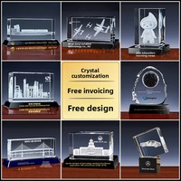 Coffret Cadeau de Souvenirs d'Anniversaire : Modèle de Pont Créatif en Cristal Artificiel, Gravé au Laser 3D, pour Bureau