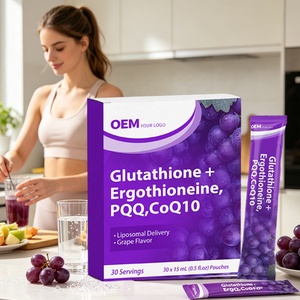 Suplemento de Glutatión en Polvo de Marca Privada OEM con Ergotioneína, PQQ y CoQ10, Entrega Liposomal para la Salud de la Piel y Celular - Product Image 1