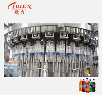 Machine automatique 3 en 1 pour le rinçage, le remplissage et le bouchage des bouteilles de boissons gazeuses