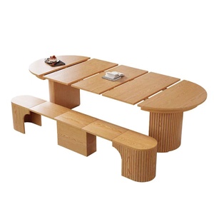 Tavolo Trasformabile di Lusso Scandinavo <span class=keywords><strong>con</strong></span> Quattro Pannelli Espandibili, Set di Tavoli da <span class=keywords><strong>Cucina</strong></span> dal Design Moderno Italiano - Product Image 2