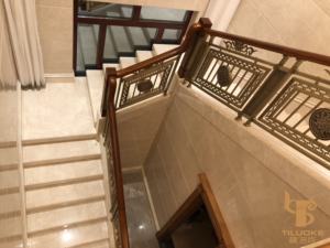 Rampe d'escalier en cuivre antique chinoise pour terrasse, villa <span class=keywords><strong>et</strong></span> sol, matériau en laiton, décoration de la maison - Product Image 6