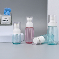 Paquet de pulvérisation de brouillard de cheveux de lotion de soins de la peau cosmétique vide de haute qualité 30ml 60ml 80ml 100ml bouteille en plastique ronde PETG