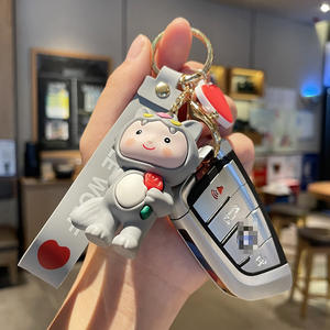 Llavero de PVC de <span class=keywords><strong>Caperucita</strong></span> <span class=keywords><strong>Roja</strong></span> de <span class=keywords><strong>cuento</strong></span> de hadas, llavero de tendencia de animación de dibujos animados, colgante decorativo para mochila - Product Image 3