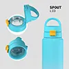 24oz Gradient Colors Stainless Steel Vacuum Water Bottle With Antislip Silicone Sleeve