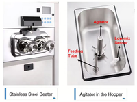 Machine à crème glacée molle avec pompe à air, fonction de pré-refroidissement et de veille 6250A