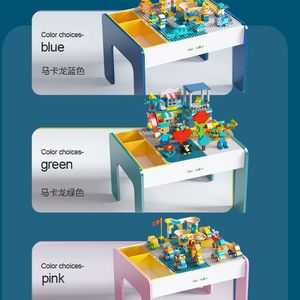 <span class=keywords><strong>Table</strong></span> <span class=keywords><strong>de</strong></span> construction en bois multifonctionnelle, jouets éducatifs compatibles avec les blocs <span class=keywords><strong>de</strong></span> taille pour enfants <span class=keywords><strong>de</strong></span> 4 à 6 ans, assemblée - Product Image 3