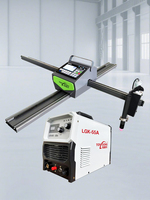 Mini machine de découpe plasma CNC modèle 1015, ensemble d'alimentation plasma 55A, pour la découpe de plaques d'acier et d'aluminium