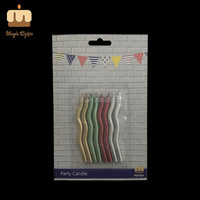 Fabrication en usine, prix de gros, bougies hautes en métal en forme de spirale, décoration de la maison, joyeux anniversaire, nouvel an, plaquées or