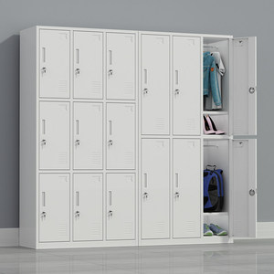 Armoires métalliques à 18 portes avec serrures Sanjian Cabinet Industry pour écoles, bureaux et gymnases - Product Image 1
