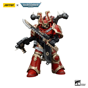 JOYTOY Warhammer40K World Eaters Khorne Berzerker1 <span class=keywords><strong>Figurine</strong></span> d'action à l'échelle 1/18 Modèle articulé <span class=keywords><strong>Figurine</strong></span> de collection Accessoires - Product Image 3
