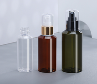 Flacon pulvérisateur vide personnalisable en PET noir avec pompe, pour cosmétiques, 100ml, 150ml, 250ml, marque CJS Oblique