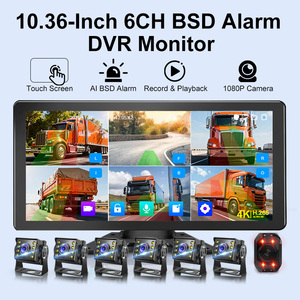ระบบกล้องมองหลัง 10.36 นิ้ว 6CH AI ADAS BSD พร้อมหน้าจอแสดงผล ระบบเตือนจุดบอด ชุดกล้องบันทึกภาพ DVR สำหรับรถบรรทุกหนัก - Product Image 1