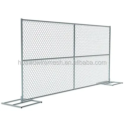 Portable 6x12 Chain Link Temporary Fence Panel PVC Frame with Hot Dip Galvanized Waterproof Driveway Gates Events America