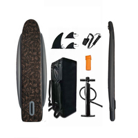 Ailema OEM planche de paddle sup planche de sport aquatique planche de paddle sup gonflable en grain de bois