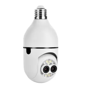 Мини-камера Icsee E27, лампа 1080P, внутреннее Панорамное Обнаружение человека, двустороннее аудио, беспроводная Bluetooth сеть, Sd, Nvr, облачное хранилище
