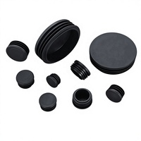Bouchon de tuyau rond en acier inoxydable Wayhive WH-FND-0205 noir/blanc personnalisable, capuchon d'étanchéité anti-poussière pour pieds de table et de chaise