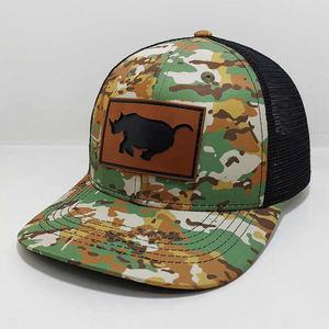 Casquettes de camionneur ajustables avec logo en cuir personnalisé, polyester, coton, camouflage, gorras, casquette de camionneur originale, 112 casquettes de camionneur - Product Image 4