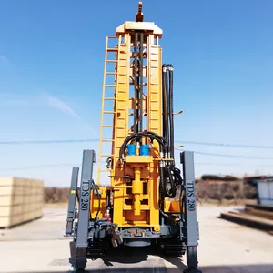 high quality eco-friendly 400m Steel Crawler Mounted Rotary Portable Water Well Drilling Rig Machine