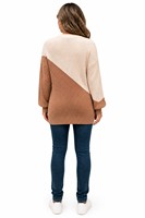 Pulls pour femmes grandes tailles, tricot épais, manches longues bouffantes, col en V, décontracté, hiver, Noël, en acrylique, personnalisés OEM & ODM, Tallas Grandes
