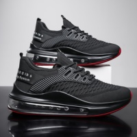 Chaussures de sport et de loisirs légères et respirantes pour hommes, chaussures de course tendance pour jeunes, antidérapantes, avec coussin d'air absorbant les chocs