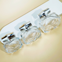 Botol Parfum Kaca Bening Bentuk Heksagonal Desain Baru Kreatif 30ml 50ml 80ml dengan Sprayer Snap-on 15mm