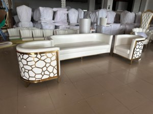 Venta al por mayor de personalización de oro blanco de acero inoxidable <span class=keywords><strong>Silla</strong></span> de boda sofá comedor fiesta evento decoración sala de estar dormitorio Hotel - Product Image 3