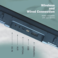 Speaker Pesta Daya Tinggi 410W Sistem Home Theater Nirkabel Stereo Subwoofer Bass Dalam Soundbar Speaker Audio untuk Pesta Keluarga